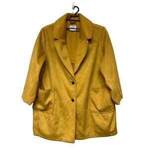 Old Navy Women's Mustard Yellow Wool-Blend Coat